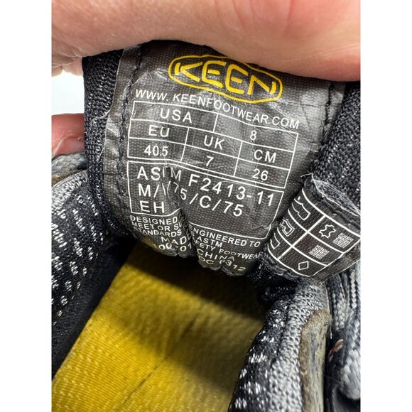 Keen Men's ASTM F2413-11 Steel Toe Utility Work Shoes Size 8 Green Black Lace Up - Picture 3 of 16